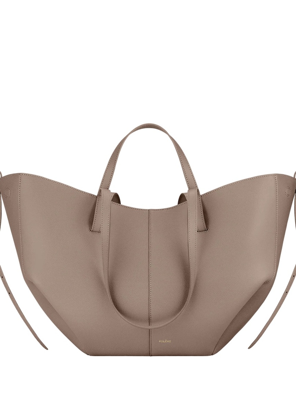 Polene Cyme Taupe Leather Tote